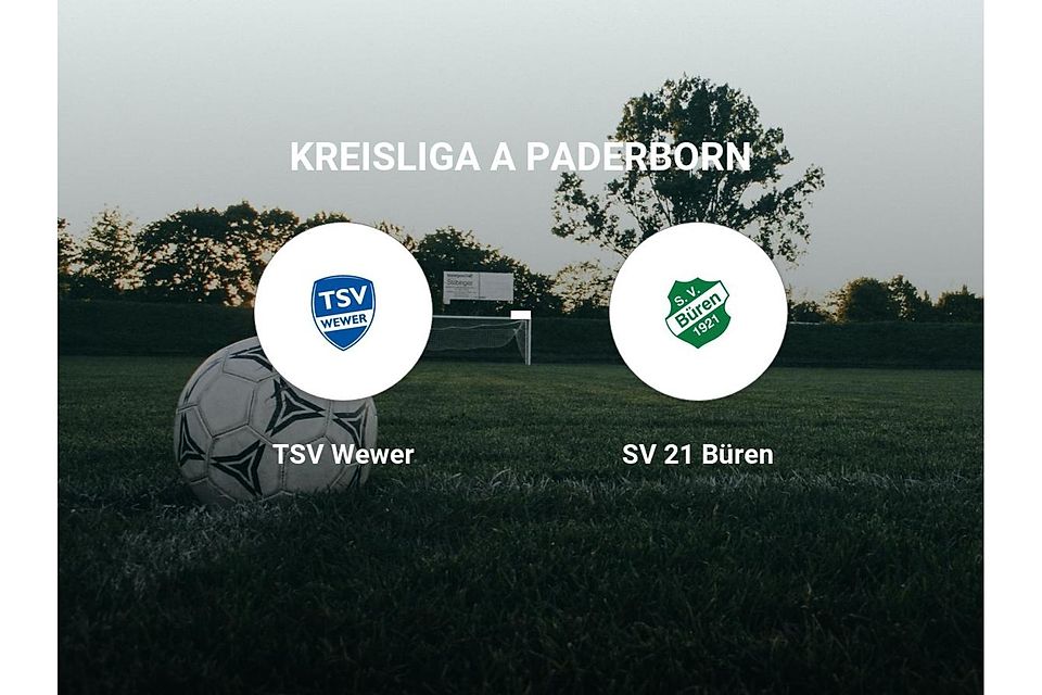 TSV Wewer gegen SV 21 Büren