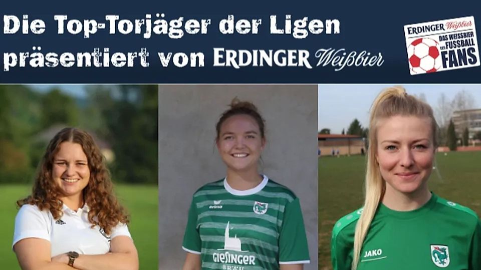 Unter anderem Carina Bauer, Franziska Fischer und Annika Doppler (v.l.n.r.) stehen auf dem ersten Platz in Landesliga Süd.