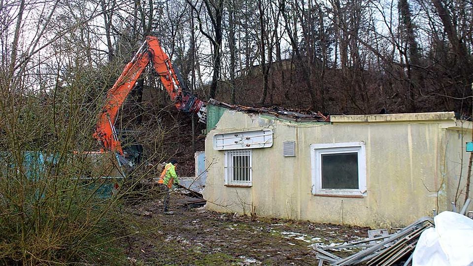 Das Ende des Sportheims des VfR Minerva.