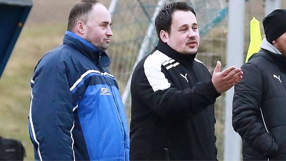 Daniel Sander (re.) wird neuer Trainer vom SV Jena Zwätzen. © Thomas Gorlt