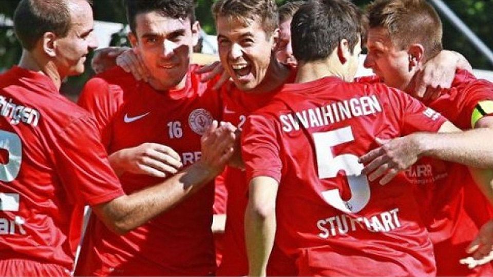 Ausgelassener Vaihinger Jubel  – wird es  auch an diesem Sonntag nach dem Abstiegsduell bei Beograd Stuttgart so sein? Foto: Yavuz Dural