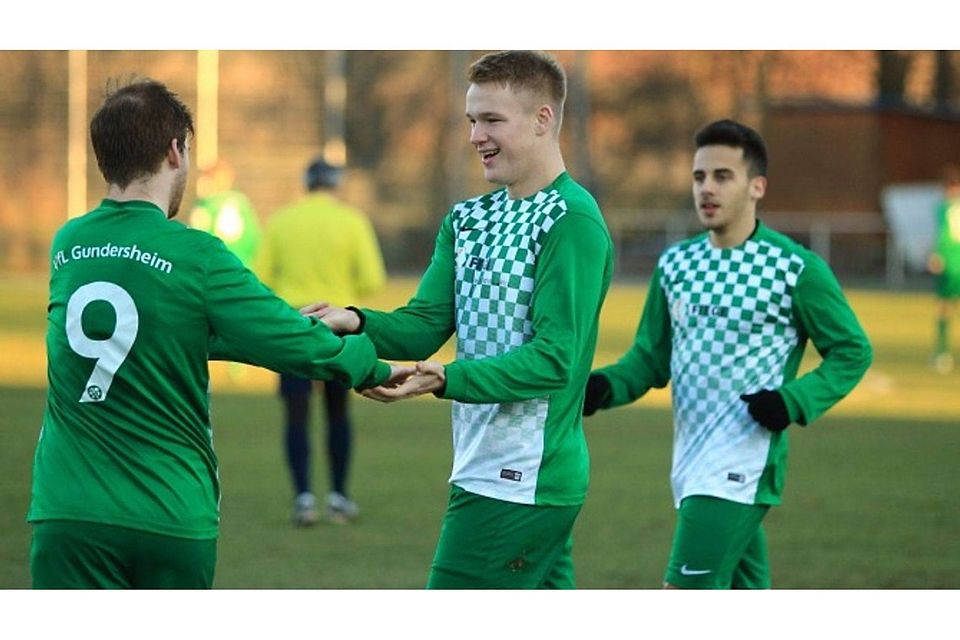 Der VfL Gundersheim sichert sich den ersten Dreier der Bezirksliga-Saison. F: Wolff