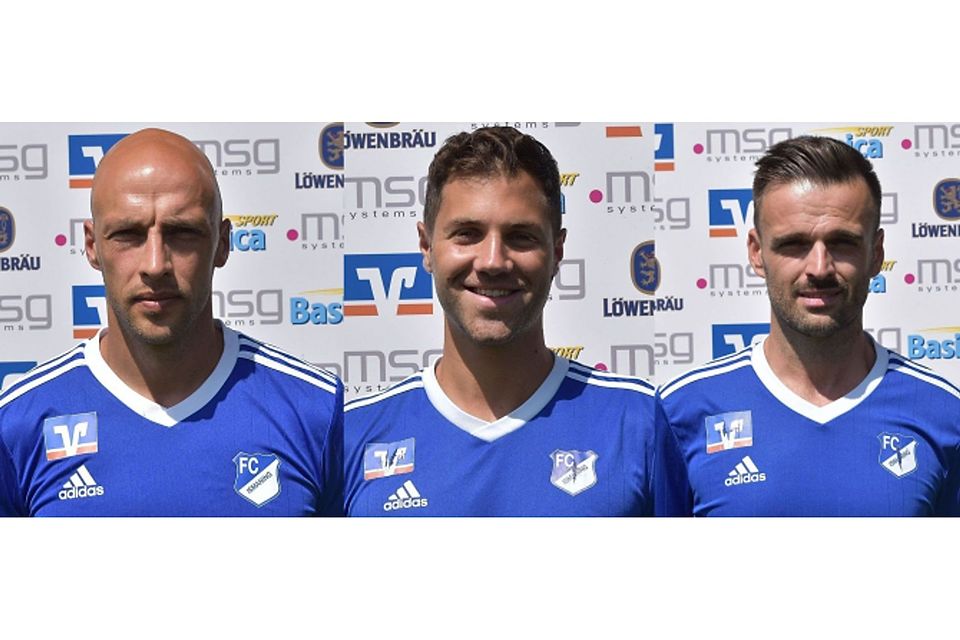 Angelo Hauk, Dominik Hofmann und Hugo Lopes verlängern beim FC Ismaning.