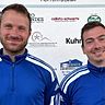 Spielertrainer André Müller (l.) und Neuzugang Dominik Fornfeist