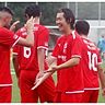 Nach der Einwechslung von Kento Nakamura (Mitte) läuft es für RW Walldorf III besser, am Ende steht ein 4:1.	Foto: André Dziemballa