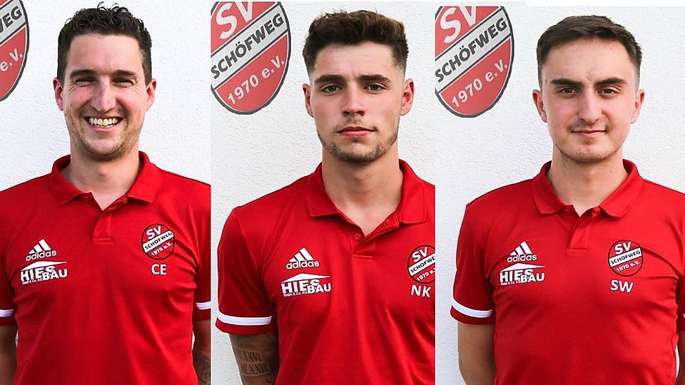 Christian Ertl (vo. li. na. re.), Nico Kellermann und Fabian Wagner haben den SV Schöfweg verlassen 
