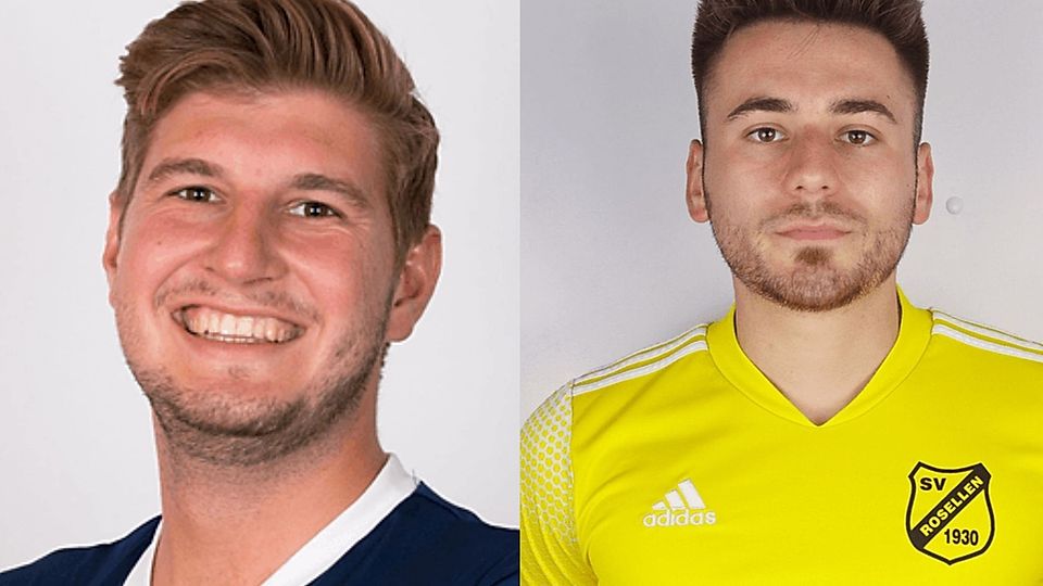 Etienne Piehler (l.) rettet Grefrath, Mert Sarimese jubelt und fliegt. 