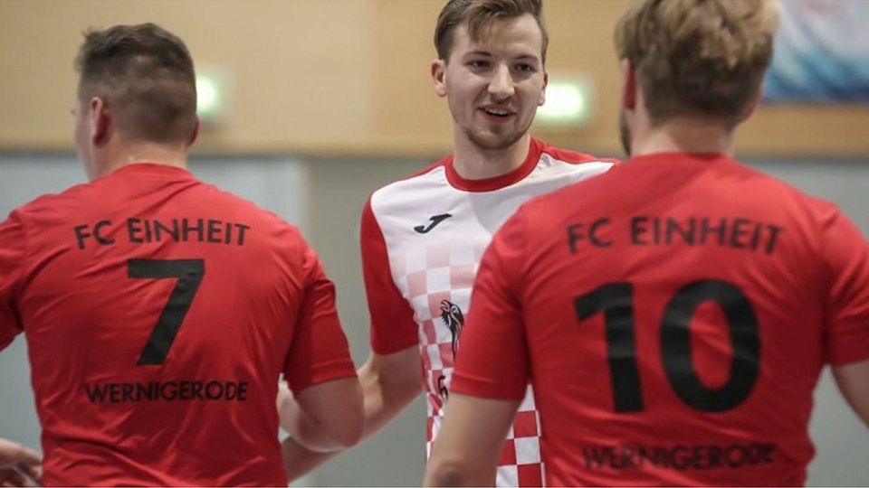 Die Dominanz des FC Einheit Wernigerode in der Halle hält an. F: Heymann