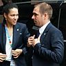 Philipp Lahm und Celia Sasic sprachen in München über Gewalt an Schiedsrichtern im Amateurfußball.