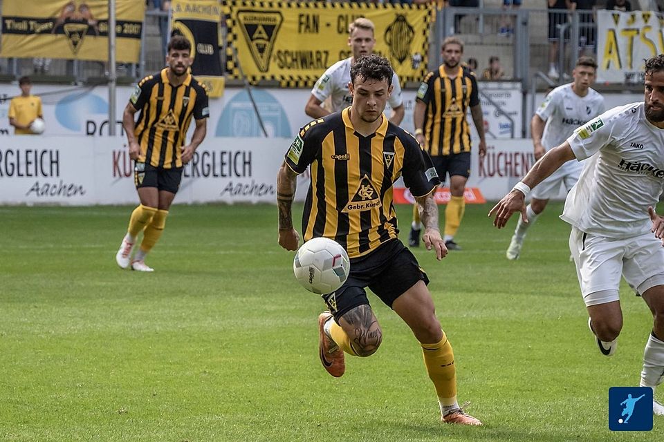 Aaron Herzog (hier noch aus seiner Zeit bei Alemannia Aachen) schnürt zukünftig für den SC Fliesteden die Fußballschuhe.