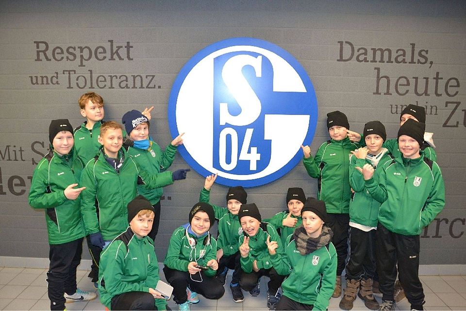 Auf Schalke: Die E-Junioren des FSV Union Fürstenwalde waren zu Gast beim Fußball-Bundesligisten  ©Robert Fischer