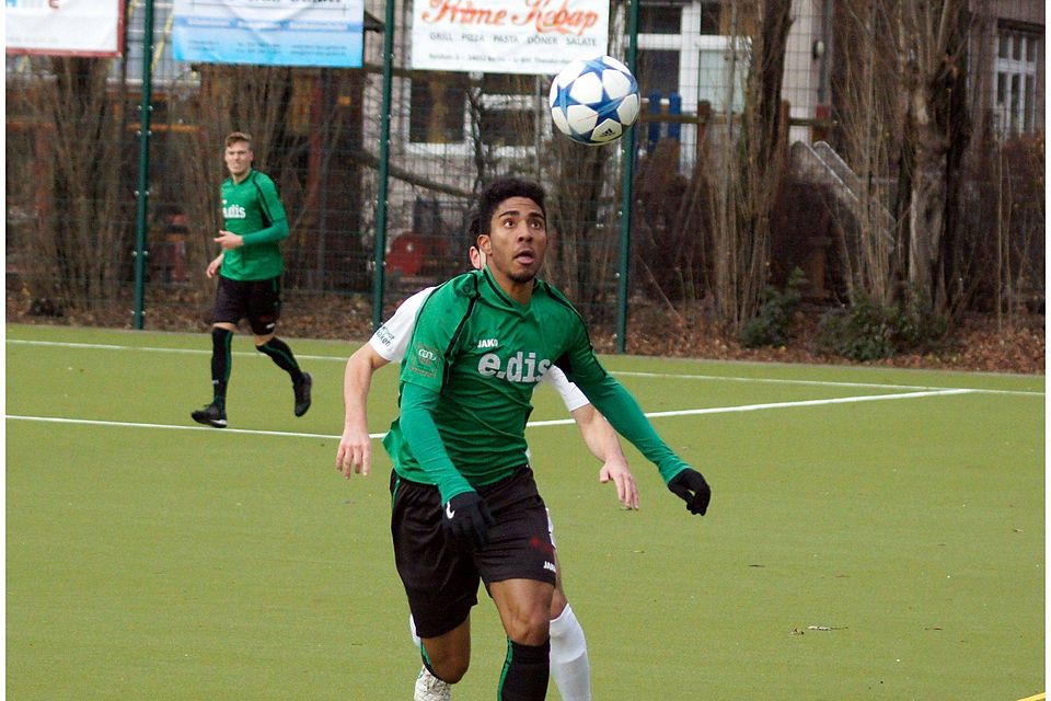 Darryl Geurts musste mit dem FSV Union Fürstenwalde beim Testspiel in Berlin eine Niederlage einstecken. Foto: Mitsch Rieckmann