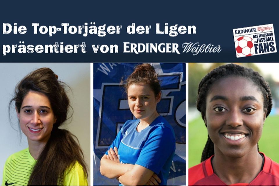 Sheeva Seyfi, Julia Stiglmeier und Nana Opoku (v.l.n.r.) sind die besten Torjägerinnen der Frauen-Kreisligen Oberbayerns.