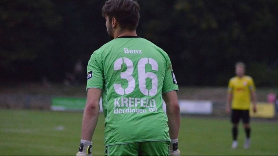 Wird am Samstag für den KFC Uerdingen spielen: Ersatztorhüter Robin Benz. F: André Nückel