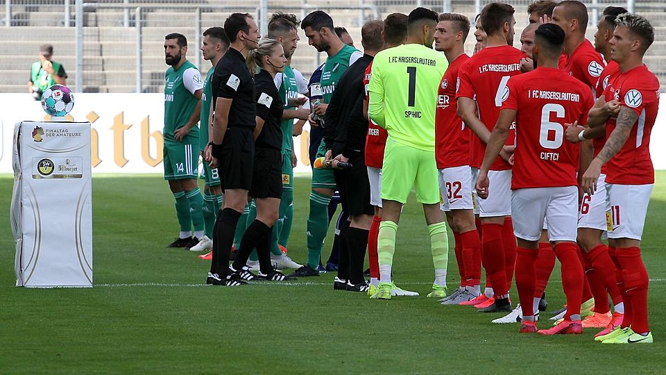 Das Finale im SWFV-Pokal - so wie hier 2020 zwischen Alemannia Waldalgesheim und dem 1. FC Kaiserslautern ist Ziel der Vereine im Südwesten.