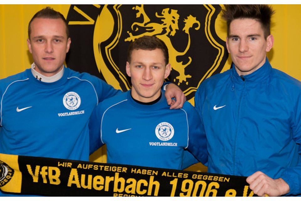 Florian Grossert, Danny Wild und Maik Ebersbach wechseln vom VFC Plauen nach Auerbach