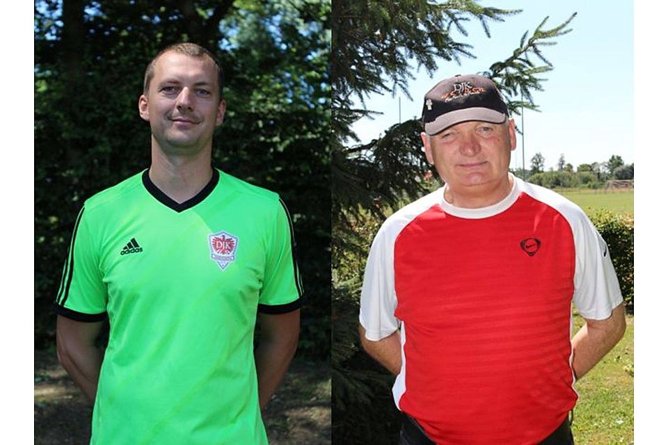 Matthias Müller (l.) und Klaus Kaiser bleiben als Trainer der DJK Weiden eine weitere Saison erhalten.
