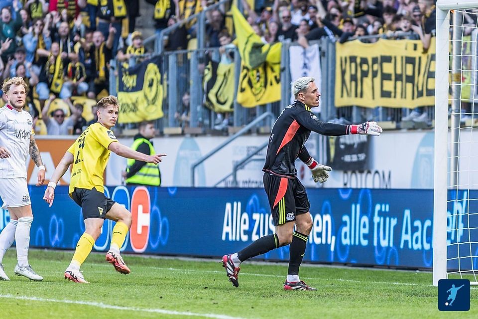 Anton Heinz schoss am 10. Mai sein letztes Tor für die Alemannia. Anton Heinz schoss am 10. Mai sein letztes Tor für die Alemannia.