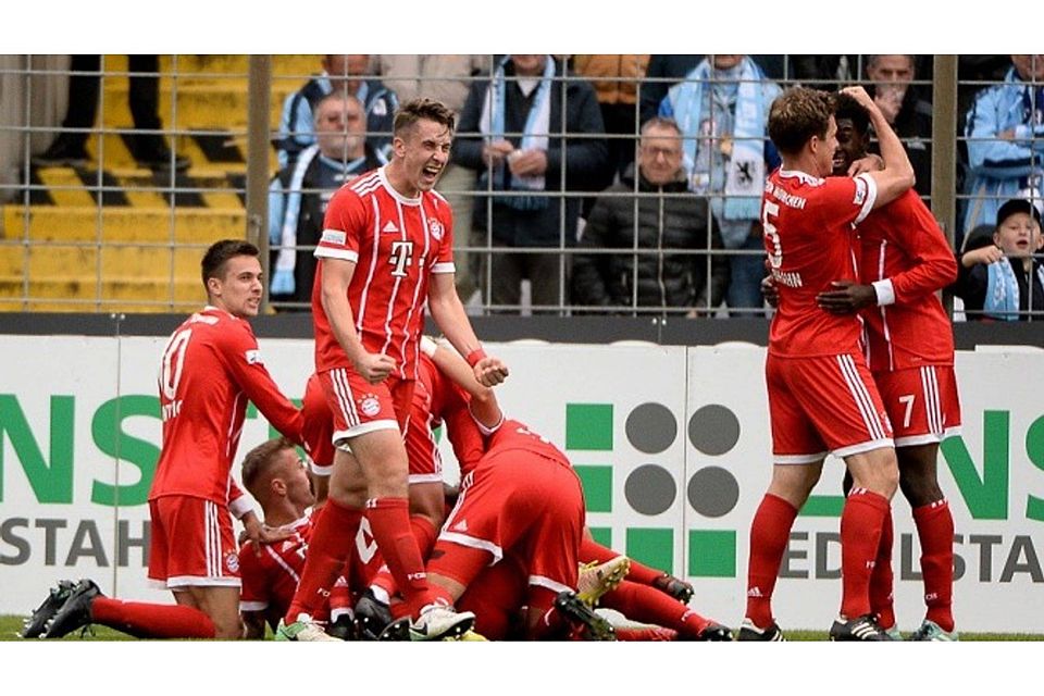 Der FC Bayern II will die Euphorie des Derbysiegs ins Spiel gegen Illertissen mitnehmen. F: Leifer