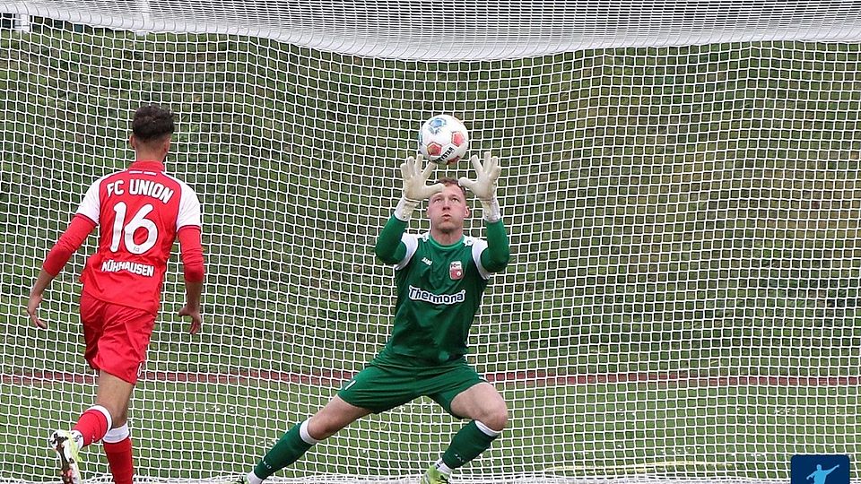 Unions Torwart Damian Zamiar musste nach 4 Siegen die erste Saisonniederlage einstecken.