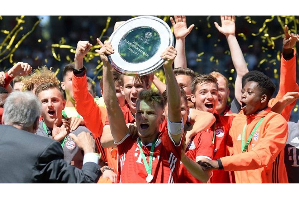Lars Lukas Mai führte die U17 des FC Bayern als Kapitän zur Meisterschaft. Jetzt träumt der Abwehrspieler vom WM-Titel. F: Leifer
