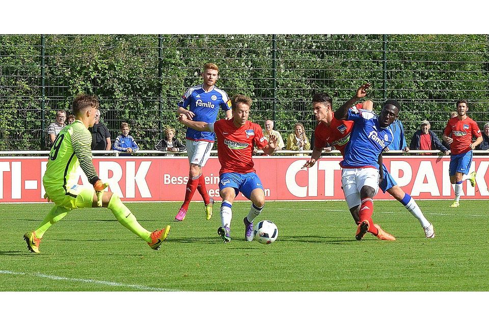 Seine guten Leistungen in der Vorbereitung krönte Schindler mit seinem Tor gegen Hertha BSC II. Foto: Hermann.