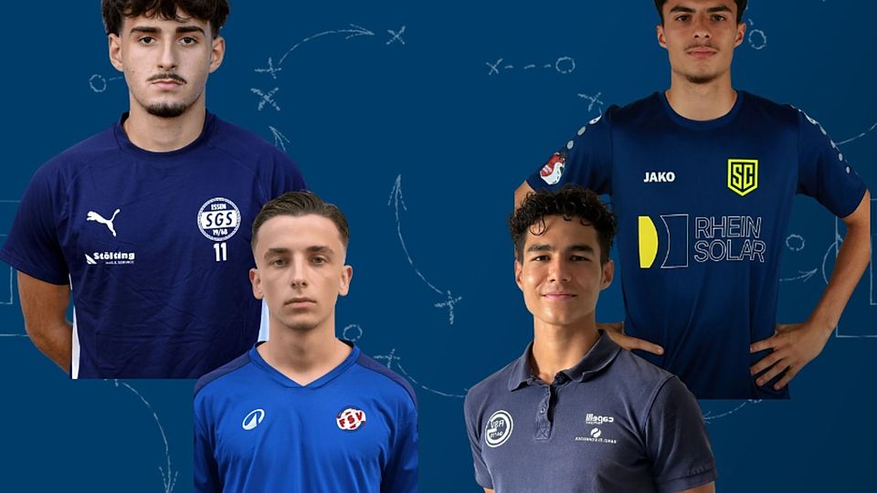 Alex Pankow (o.l.), Flavio Mensuri (u.l.), Emre Metin (o.r.) und Noah Bouassaria schossen wichtige Tore. 