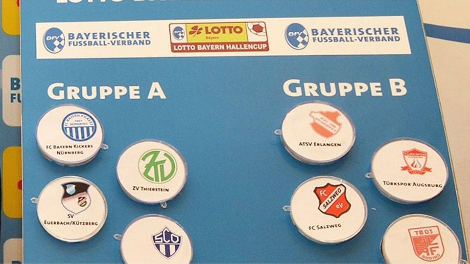 So sehen die Vorrundengruppen der Bayerischen Hallenmeisterschaft 2017 aus. . F: BFV