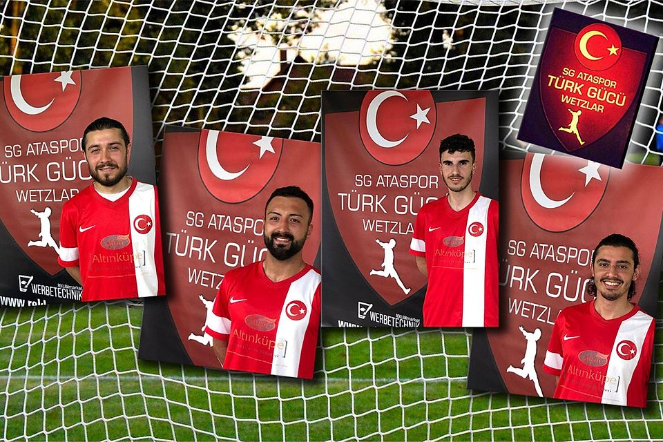Die SG Türk Ataspor/Türk Gücü Wetzlar stellt ihre nächsten vier Neuzugänge vor (v.l.n.r.): Ali Deniz, Ahmet Gül, Ahmet Karacaer und Göknel Yüceel.