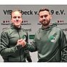 Nils Kjär (links) wird neuer Trainer der Oberliga-Mannschaft des VfB Lübeck.