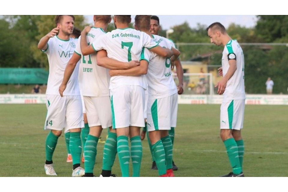 Gewohntes Bild in der Bayernliga Nord: Jubelnde Gebenbacher. F: Will