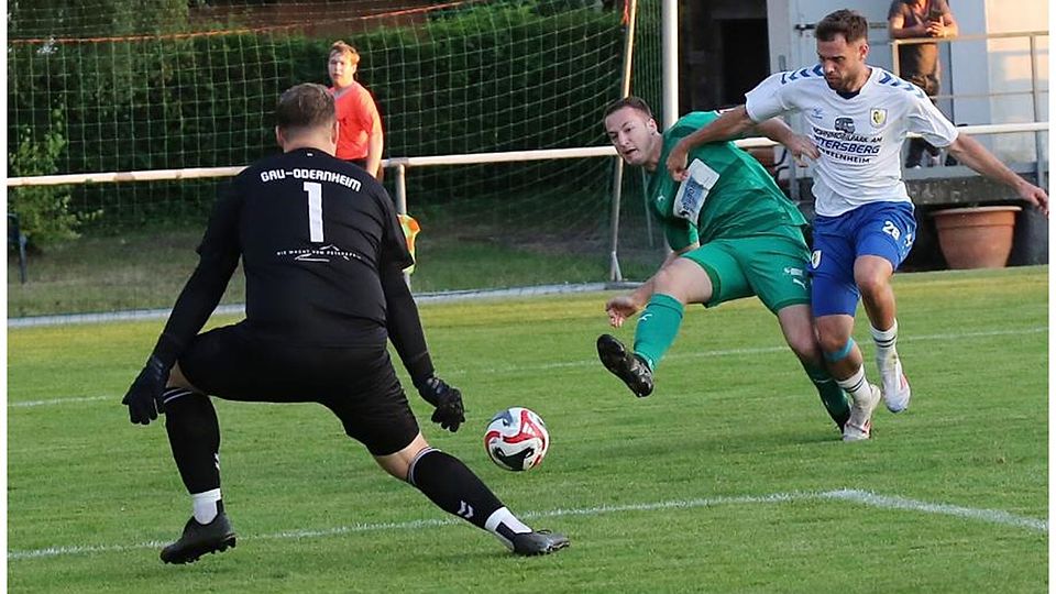 Daniel Diel (hier im Spiel gegen Alemannia Waldalgesheim) steht in Zeiskam wieder im Tor des TSV Gau-Odernheim. 