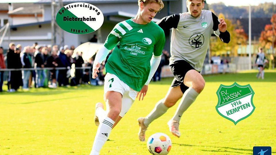 Die Spvgg. Dietersheim entschied das Derby gegen den FV Hassia Kempten für sich.