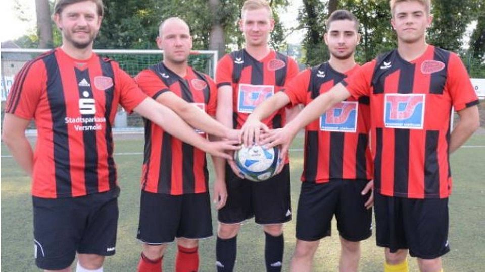 Höherklassig gekickt: Adalbert Telkämper (von links), Nico Wolter, Marvin Heinsch, Mikayel Amyan und Christoph Schulte können dem SCP II mit ihrer Erfahrung weiterhelfen.