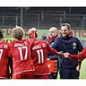Gerne hätte Bo Svensson (2. v. re.) den Einzug in die Endrunde gefeiert: „Wir hätten uns vor niemandem verstecken müssen“.  F: Mainz 05