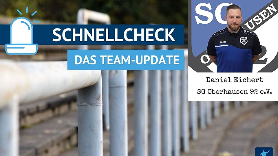 Daniel Eichert ist Interimstrainer der SG Oberhausen.