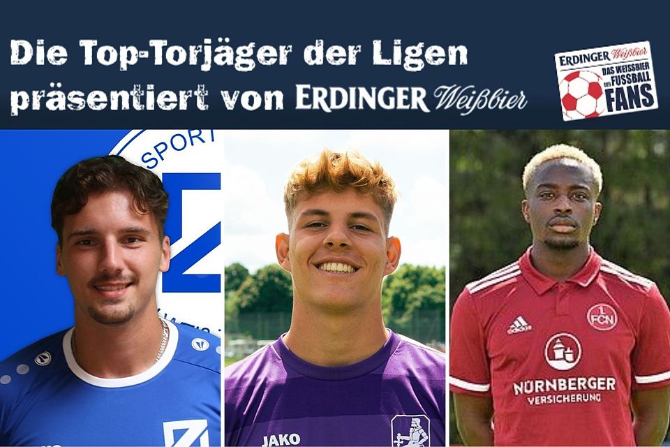 Die drei erfolgreichsten Torjäger der Regionalliga: Bornstein, Kania und Muteba (v. l. n. r.).