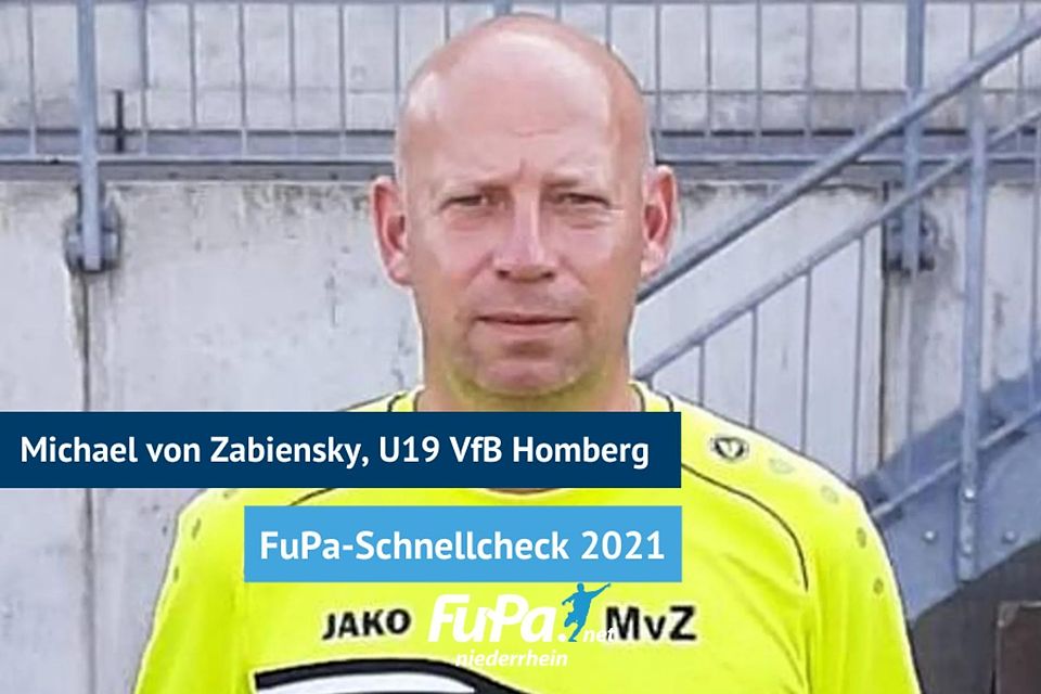 Michael von Zabiensky ist U19-Trainer des VfB Homberg.