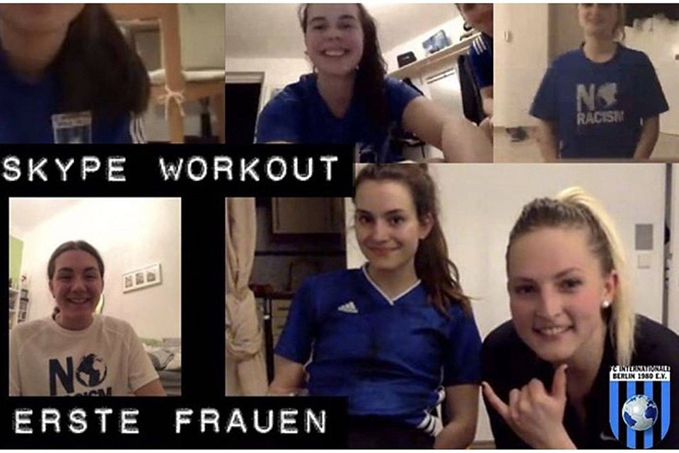 Die Frauen vom FC Internationale Berlin machen es vor: HIIT Workout per Skype-Schaltung