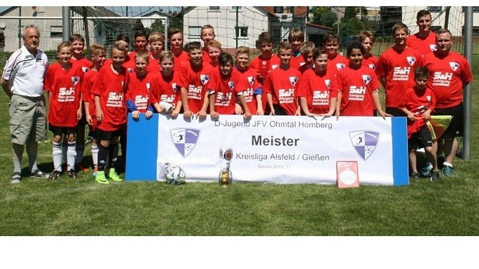 Kreismeister JV Ohmtal-Homberg spielt in der kommenden Saison in der Gruppenliga der D-Junioren. 	Foto: Lather