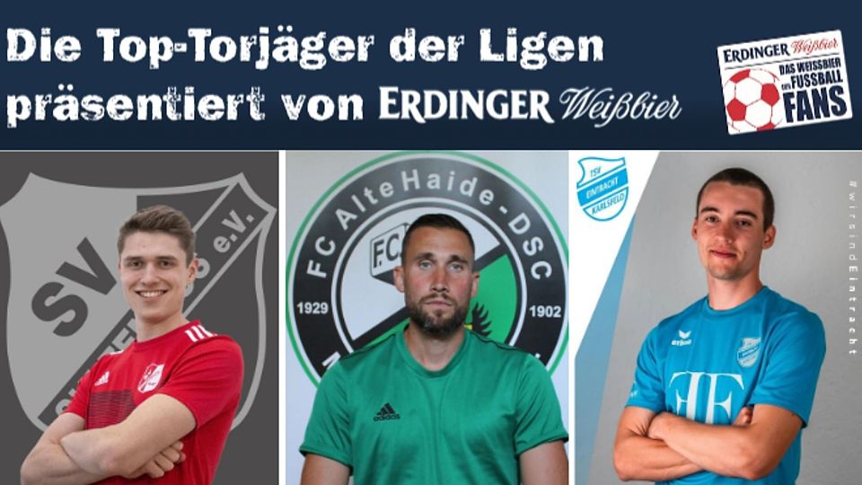 Moritz Rotter (li.), Max Rabe (mi.) und Flor Schrattenecker trafen doppelt zum Saisonstart.