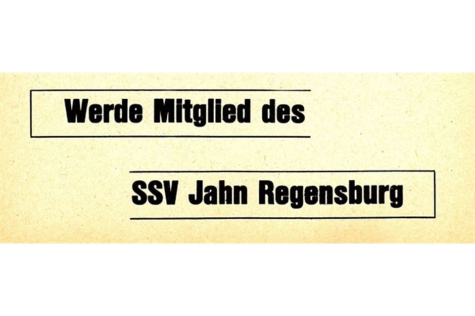 Historischer Mitgliederaufruf des SSV Jahn Regensburg aus dem Jahr 1980.