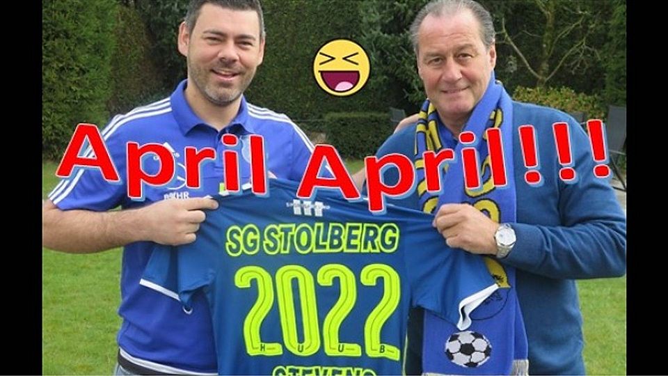 Leider doch nur ein Aprilscherz: Die SG Stolberg und Huub Stevens haben darum gebeten den Spaß aufzulösen.