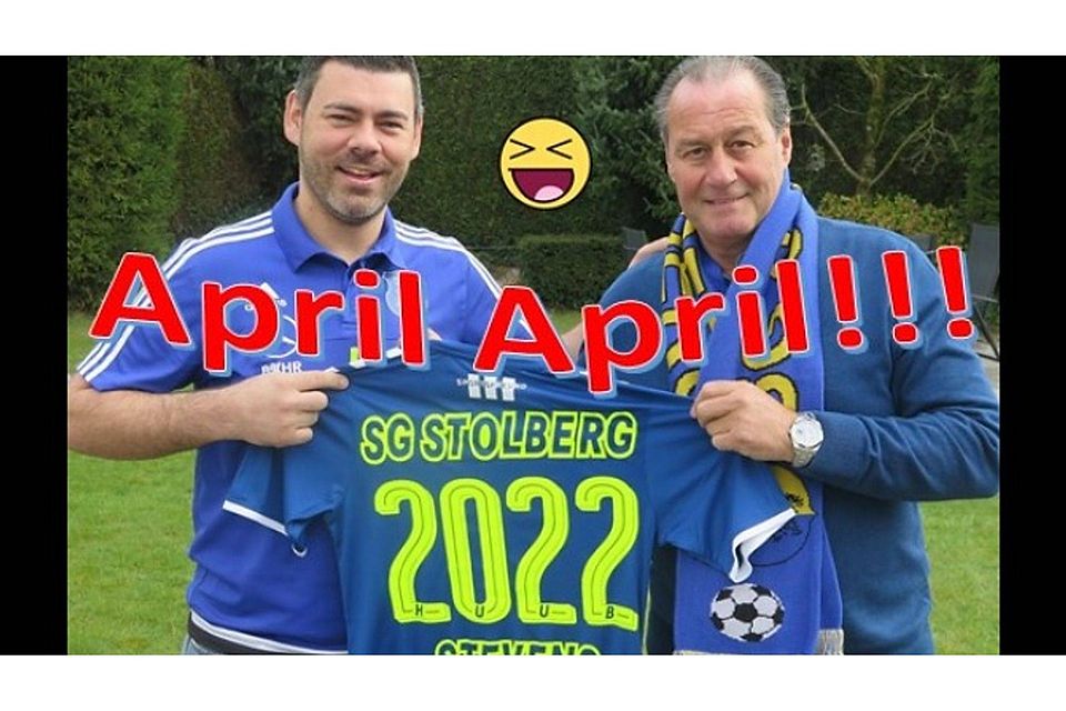 Leider doch nur ein Aprilscherz: Die SG Stolberg und Huub Stevens haben darum gebeten den Spaß aufzulösen.