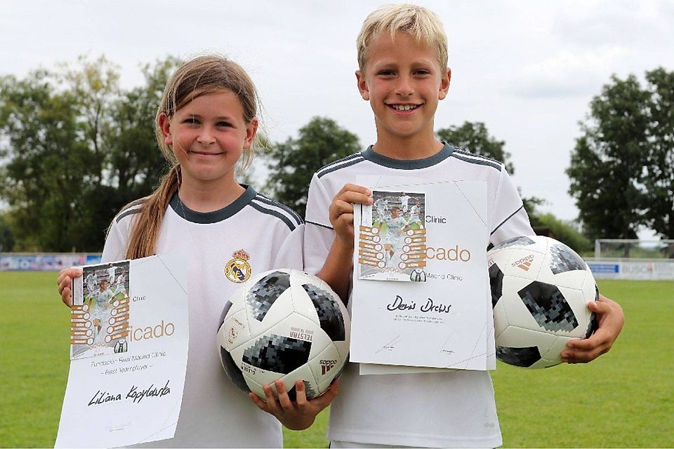 Zwei Sieger: Beste Team-Playerin wurde Liliana Kopylowska (10 Jahre, Gartz) und bester Spieler Denis Drews (8 Jahre/VfL Vierraden). 
