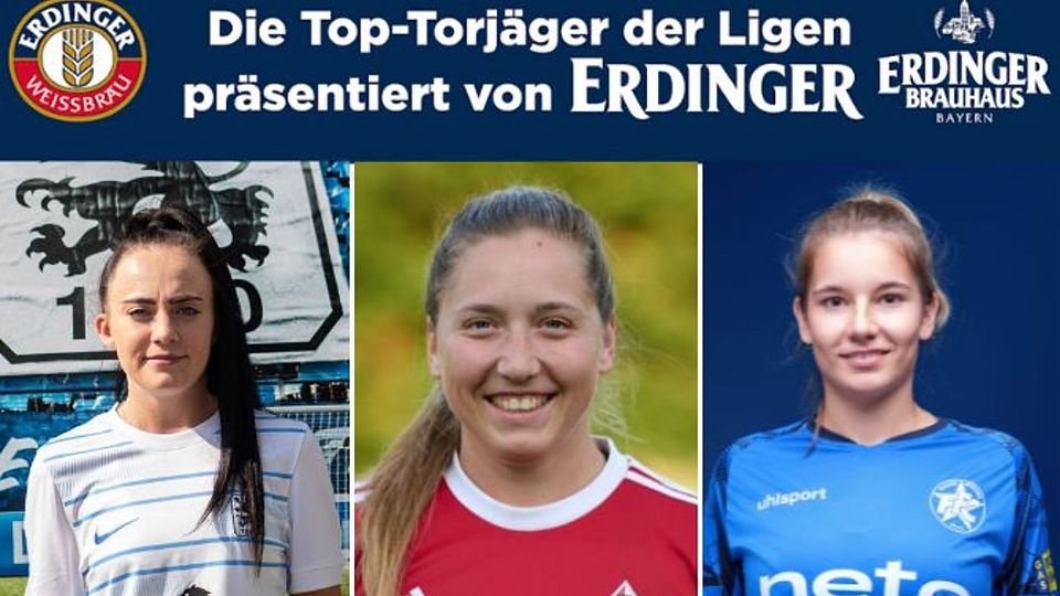 Lena Zaindl (mi.) führt die Torschützinnenliste an, Kira Winter (r.) und Stefanie Stepberger (l.) können aber immer noch aufholen.