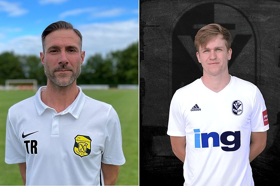 Christoph Ball (l.) und der FC Moosinning wollen Kastl und Michael Renner ausbremsen.
