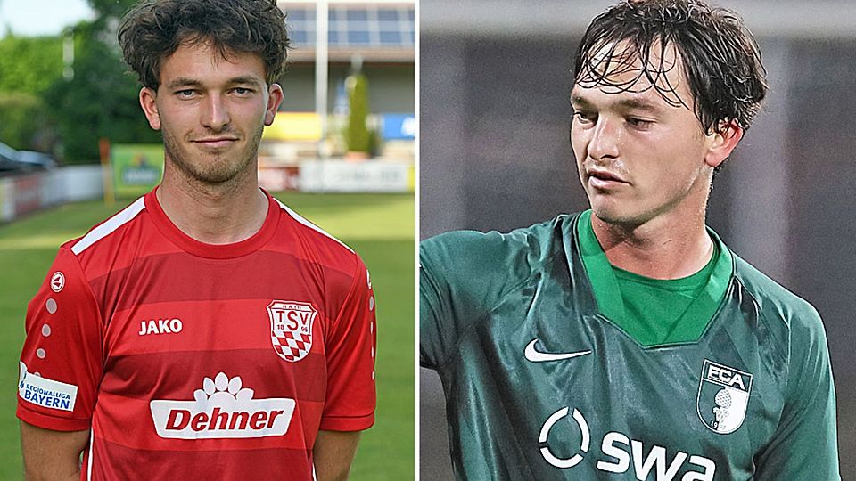 Lukas Gerlspeck spielt am Freitag zum ersten Mal für den TSV Rain. Rechts ist er im Trikot des Vereins, dem er eigentlich noch angehört – dem FC Augsburg.