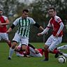 Fast 300 Zuschauer sahen ein rassiges Derby zwischen Rathsmannsdorf (in rot-weiß) und Windorf! 