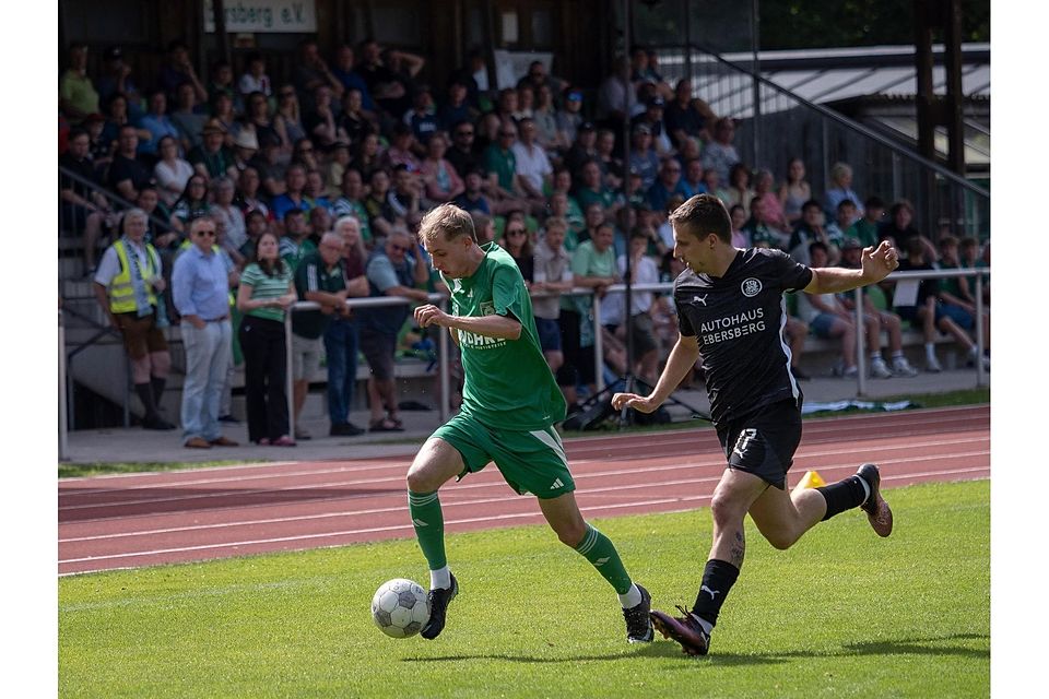 FB Relegation Ebersberg (schwarz) Adi Hasancic vs Palzig Andre Bauer FB Relegation Ebersberg (schwarz) Adi Hasancic vs Palzig Andre Bauer
